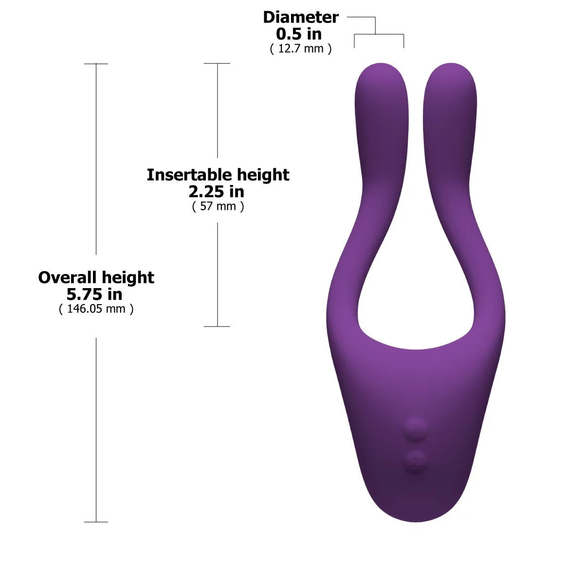 Tryst V2 Clitoral Vibrator with Remote Control, Purple