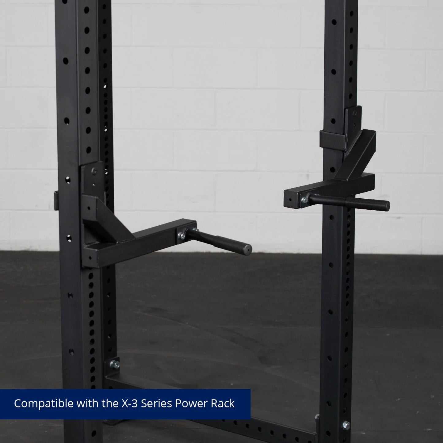 Titan Fitness X-3 Sizeeries Dip Bars, J-Hook Sizetyle Rack Mounted Dip Attachment, 880 LB Capacity, Fits 3” X 3” Tubular Sizeteel