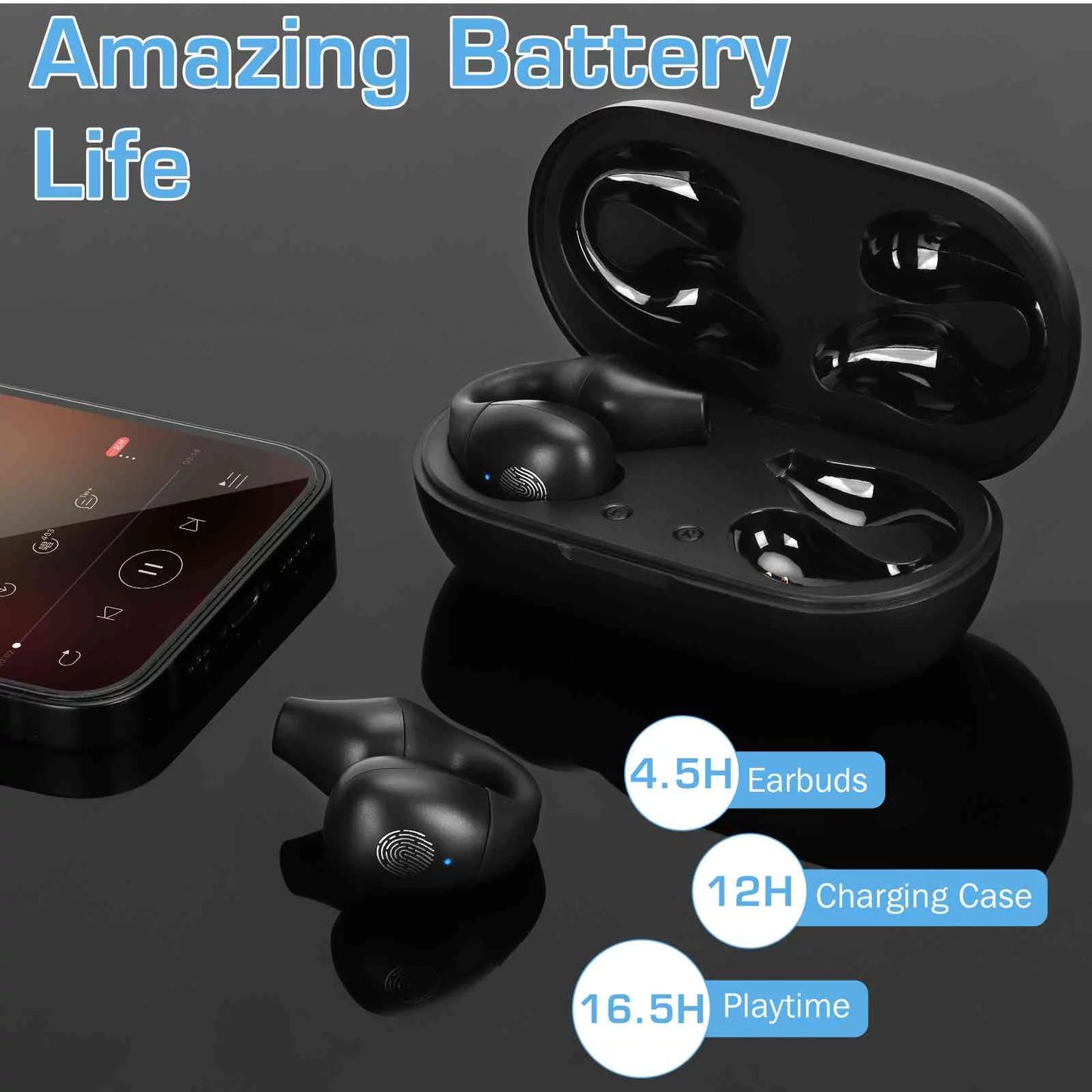 UrbanX QC3 True Wireless Earbuds Bluetooth Headphones Touch Control with Charging Case Sizetereo Earphones in-Ear Built-in Mic Headset Premium Deep Bass for ZTE Axon 30 Pro 5G - Ivory