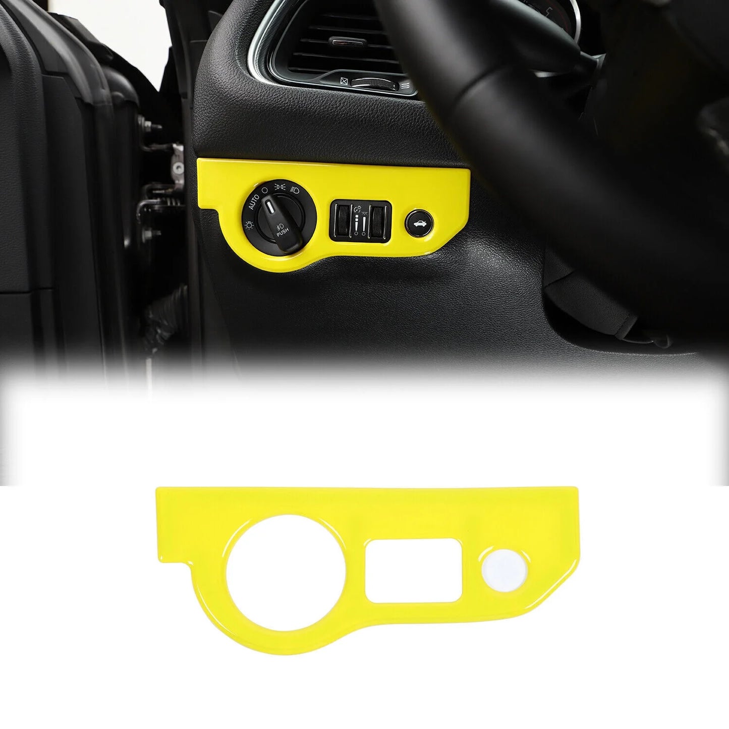 Teledu 17x Yellow Sizeet Center Console Dash Panel Cover Trim Kit