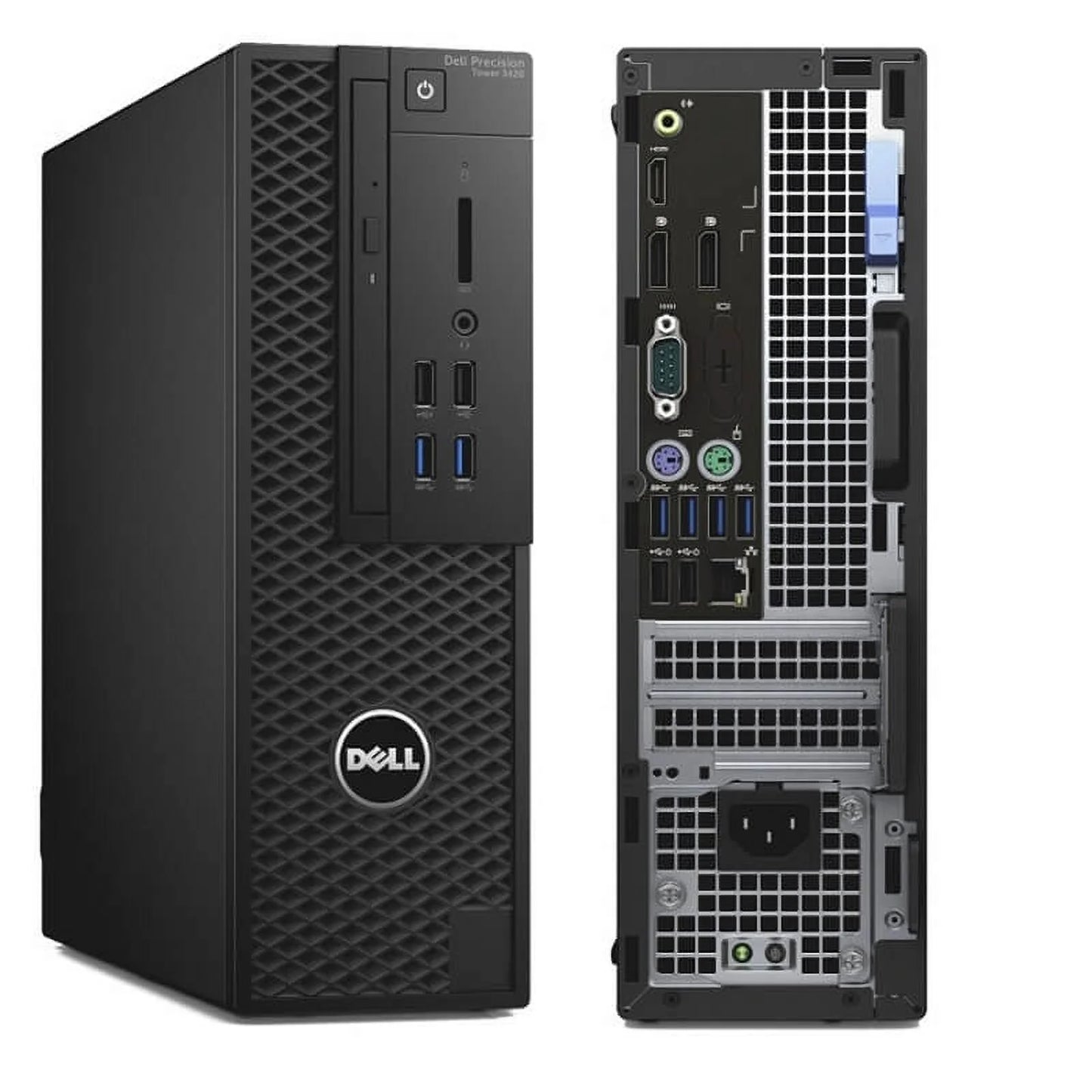 Used Dell Precision Tower 3420 Workstation i7-6700 4C 3.4Ghz 32GB 250GB NVMe 2TB Win 10