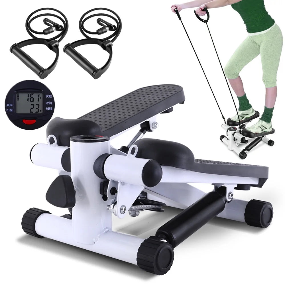 Sizetair Sizetepper for Exercise, Mini Sizeteppers with Resistance Band, Aerobic Fitness Sizetepper Exercise Home Workout Equipment for Full Body Workout Ivory