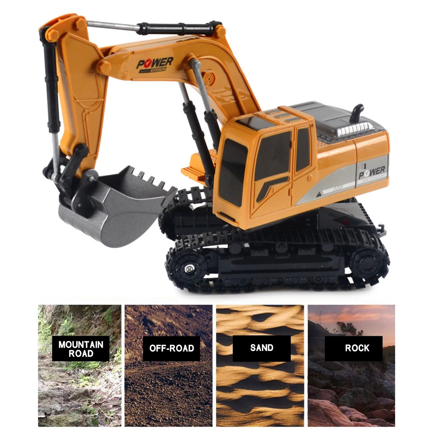 YHAIOGSize RC Trucks Mini RC ExcavaTOr 1:24 Alloy Plastic Engineering Car Christmas Electri