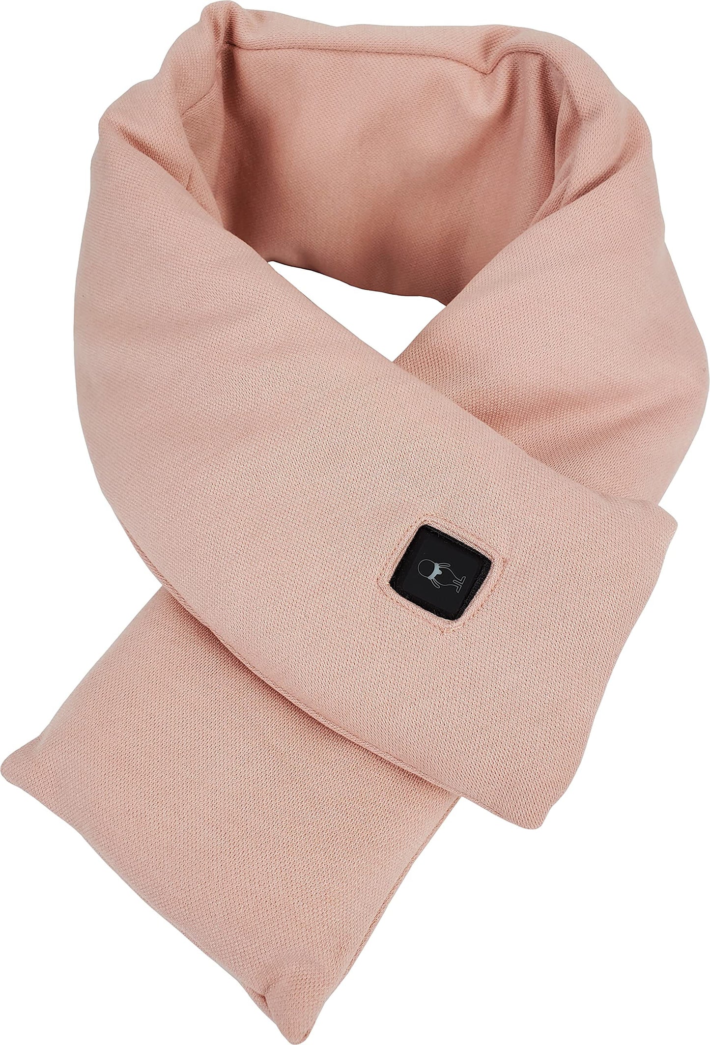 Zillywood heated scarf for winter. Electric heated neck scarf for women and men. Battery operated rechargeable heated winter neck scarf. (PINK)