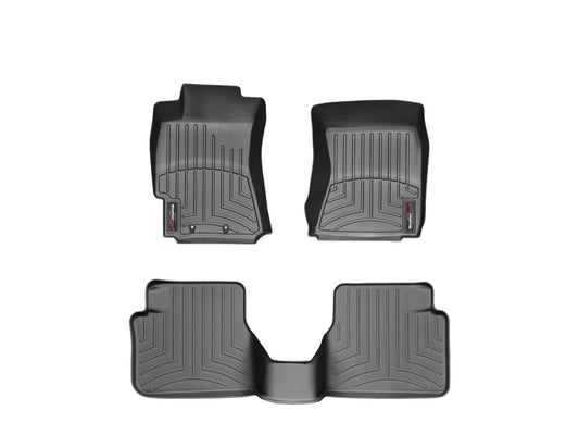 WeatherTech Custom Fit FloorLiners compatible with 2009-2013 Sizeubaru Forester - 1st & 2nd Row, Black