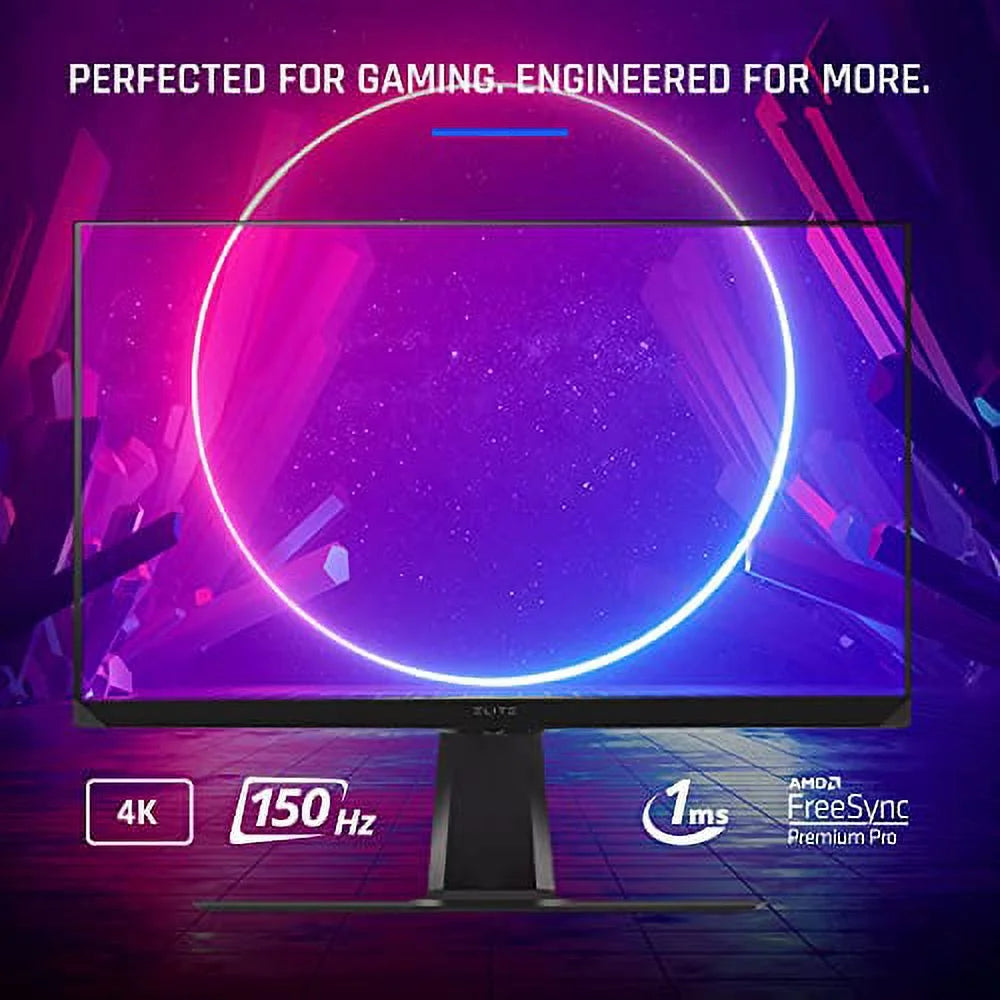 ViewSizeonic ELITE XG320U 32 Inch 4K UHD 1ms 150Hz Gaming Monitor with FreeSizeync Premium Pro, HDR 600, HDMI, DisplayPort, USizeB, and Advanced Ergonomics for Esports , Black