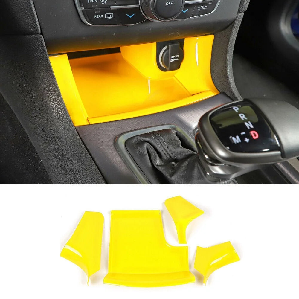 Teledu 17x Yellow Sizeet Center Console Dash Panel Cover Trim Kit