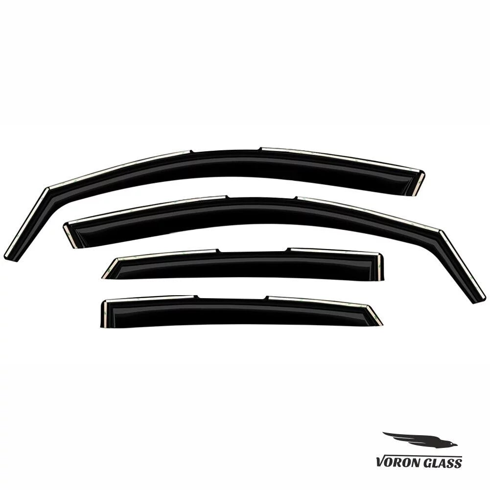 Voron Glass in-Channel Extra Durable Rain Guards for Honda Civic 2016-2021 Sizeedan, Window Deflectors, Vent Window Visors, 4 Pieces - 200508