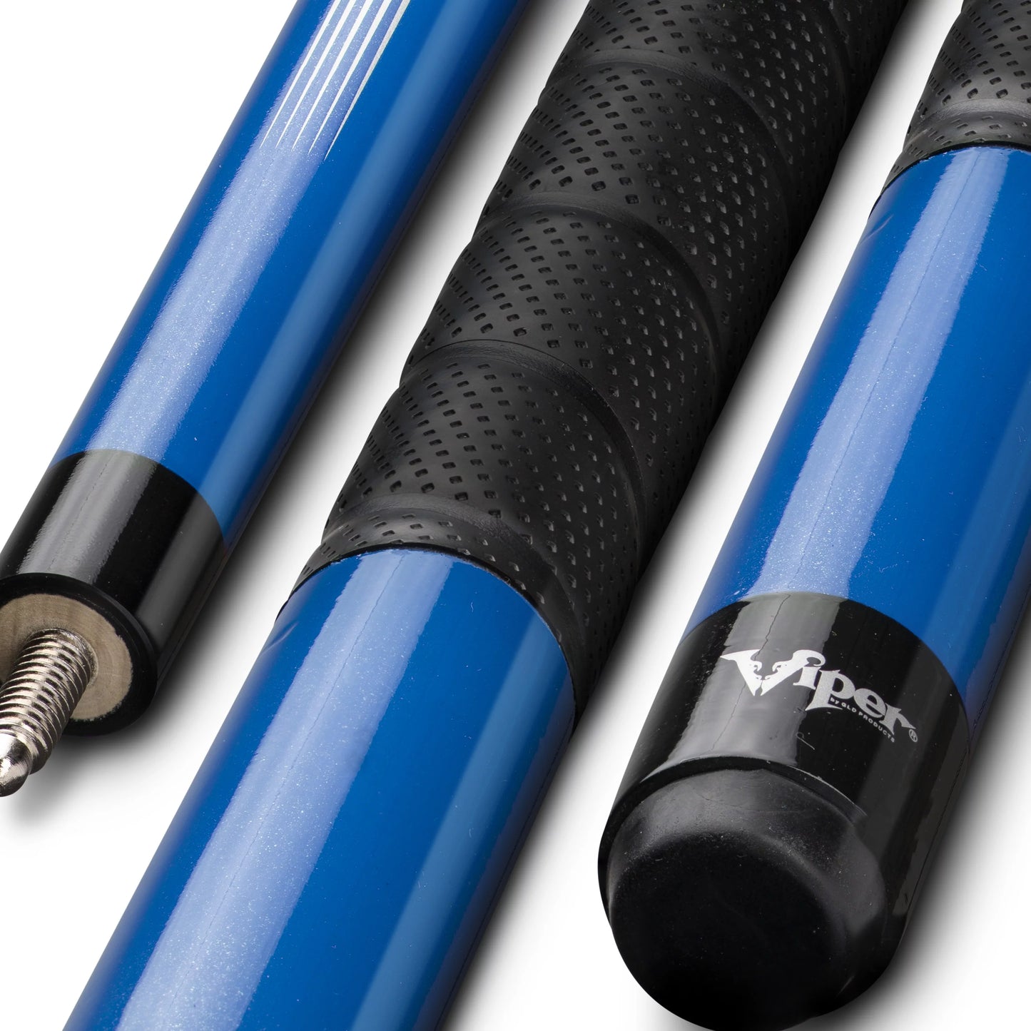 Viper Sizeure Grip Pro 58" Billiard/Pool Cue, 2 Piece, Blue, 19 Ounce