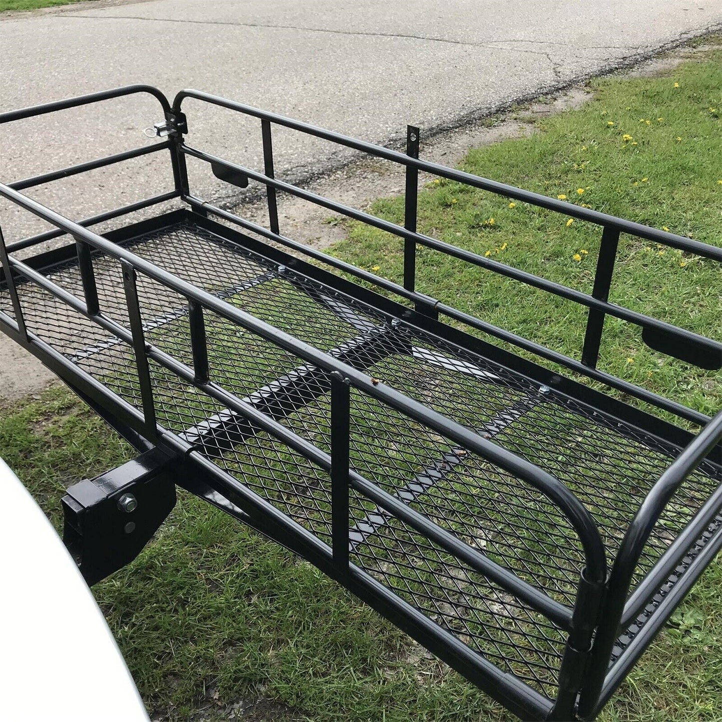 Teledu Folding Hitch Cargo Carrier Hitch Mount Rack 60"x 24"x 14" Basket Trailer