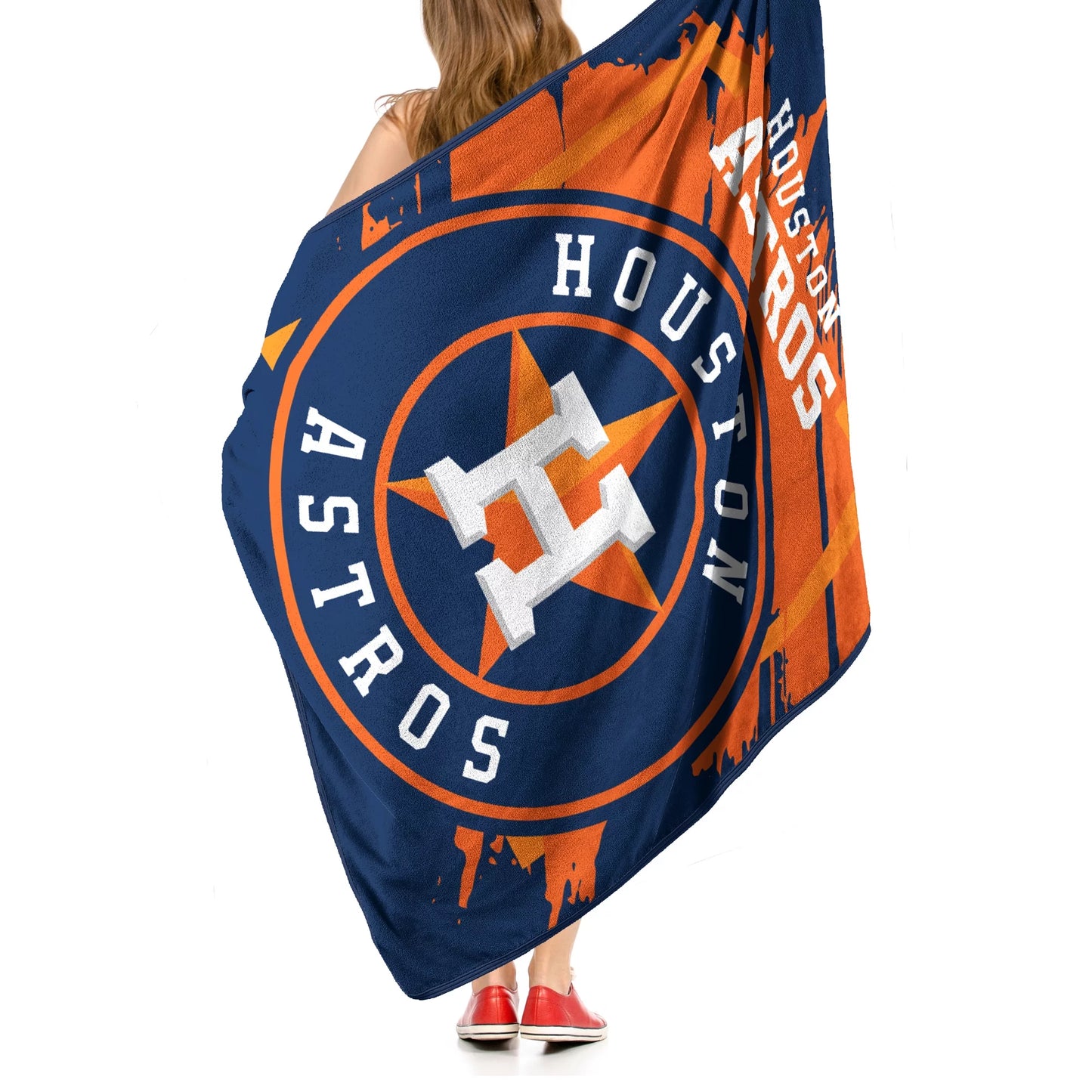 The Northwest Group  Houston Astros 46" x 60" Dimensional Micro Raschel Plush Throw Blanket