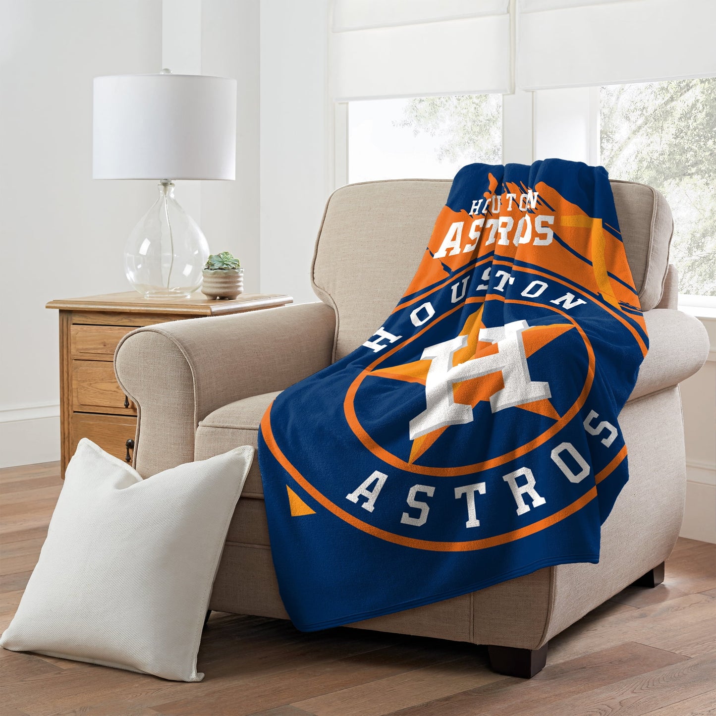 The Northwest Group  Houston Astros 46" x 60" Dimensional Micro Raschel Plush Throw Blanket