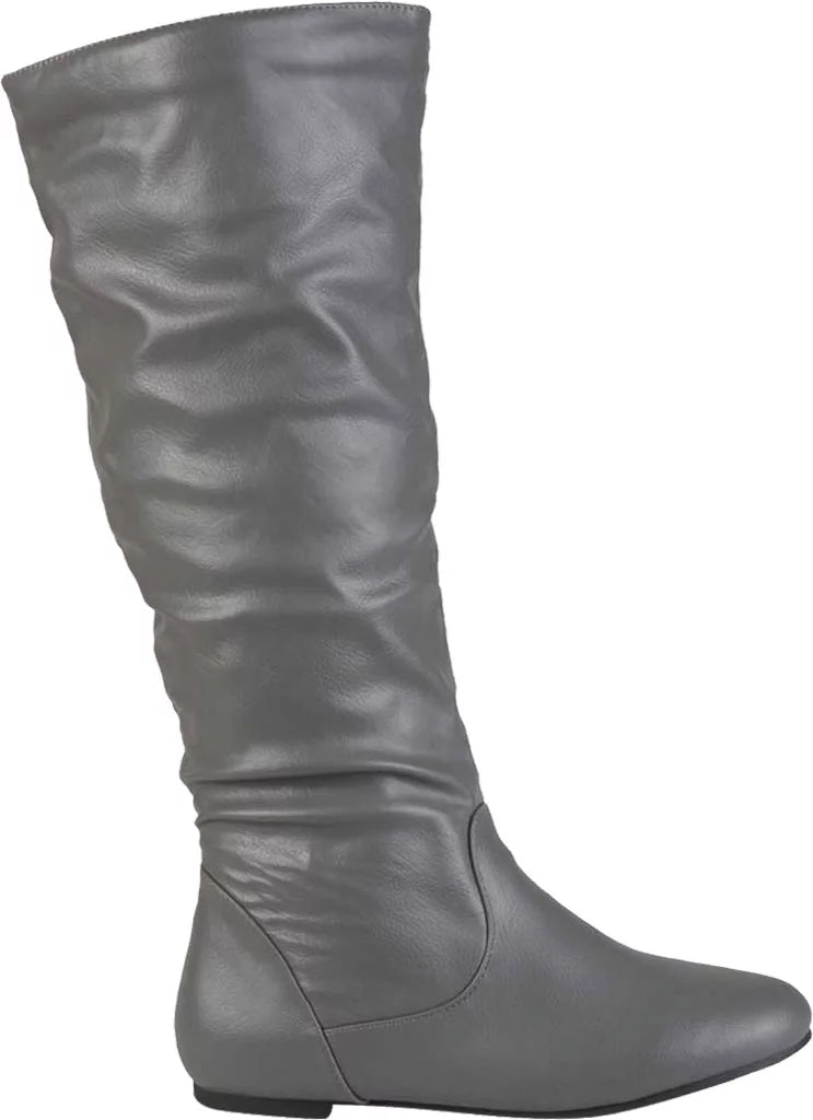 Women's Journee Collection Jayne Extra Wide Calf Knee High Sizelouch Boot Grey Faux Leather 7.5 M