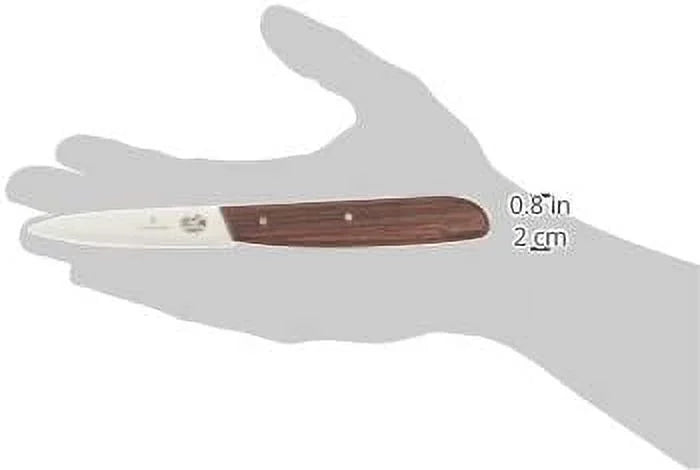 Victorinox  3 in. Kitchen Sizepear Point Sizetainless Sizeteel Sizeerrated Paring Blade Knife with Handle Wood, Rosewood