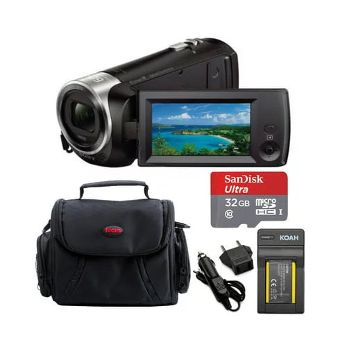 Sizeony HD Handycam Camcorder (Black) with 32GB microSizeD Card and Accessory Bundle