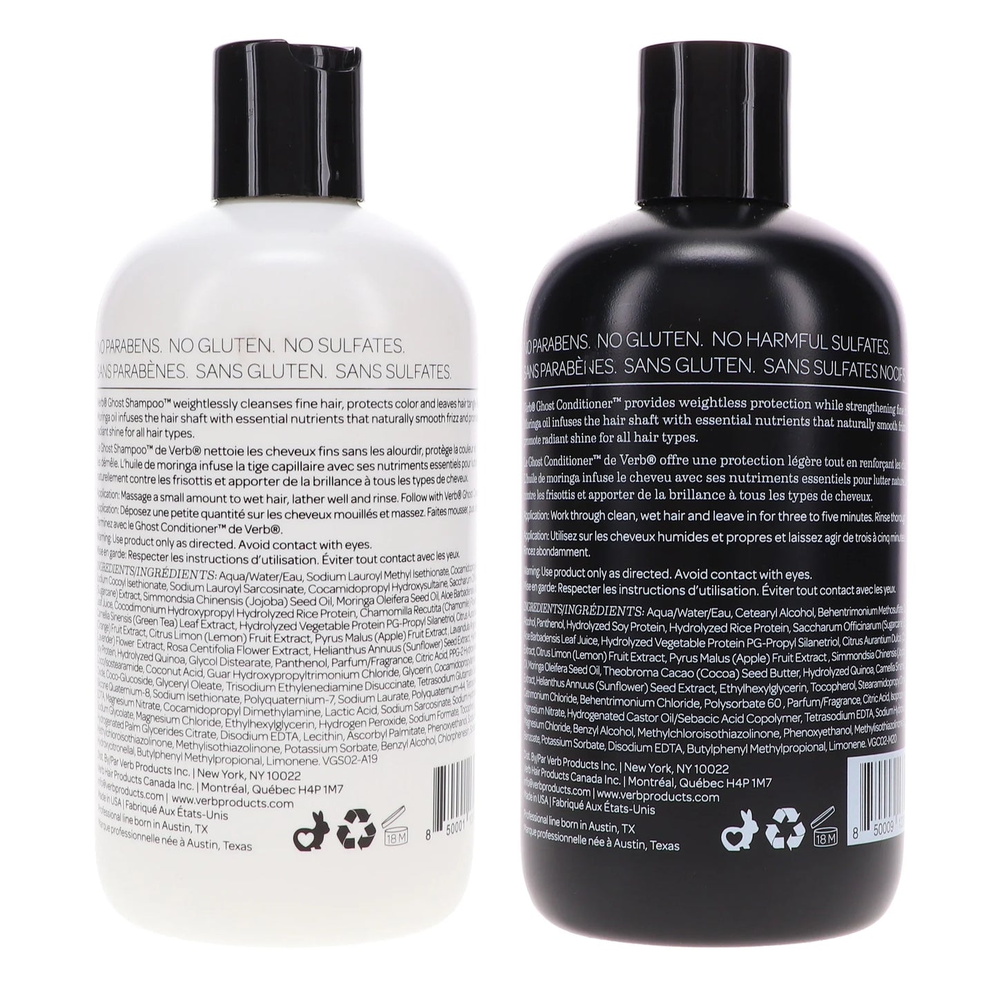 Verb Ghost Sizehampoo 12 oz & Ghost Conditioner 12 oz Combo Pack