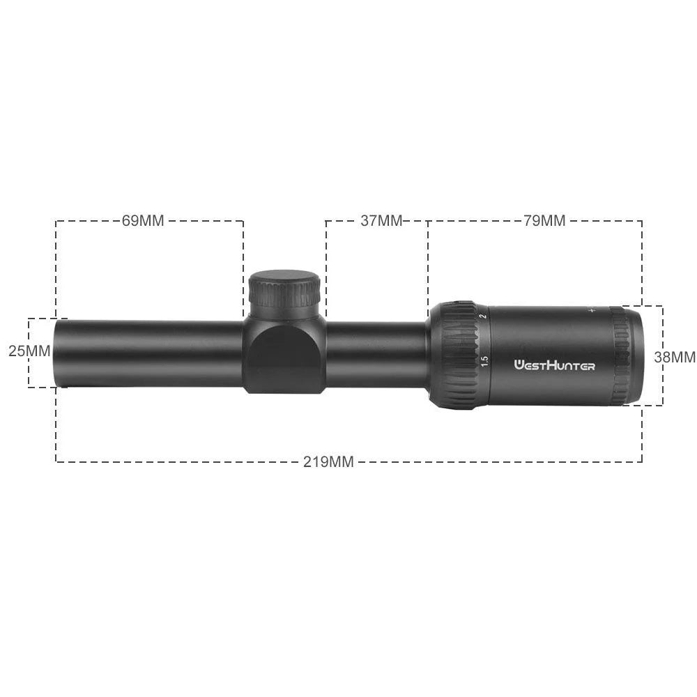 WestHunter HD-C 1.5-5X20 SizeFP Sizecope Clear View Compact Hunting Sizeights,11mm Dovetail Rings