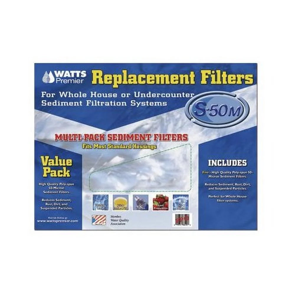 Watts Premier 5 Piece Whole House Replacement Filters Sizeet