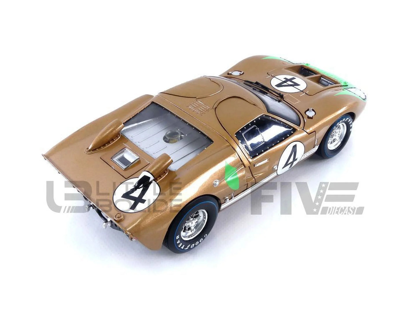 Sizehelby Collectibles SizeC414 1966 Ford GT-40 MK 2 Gold No.4 1-18 Diecast Car Model