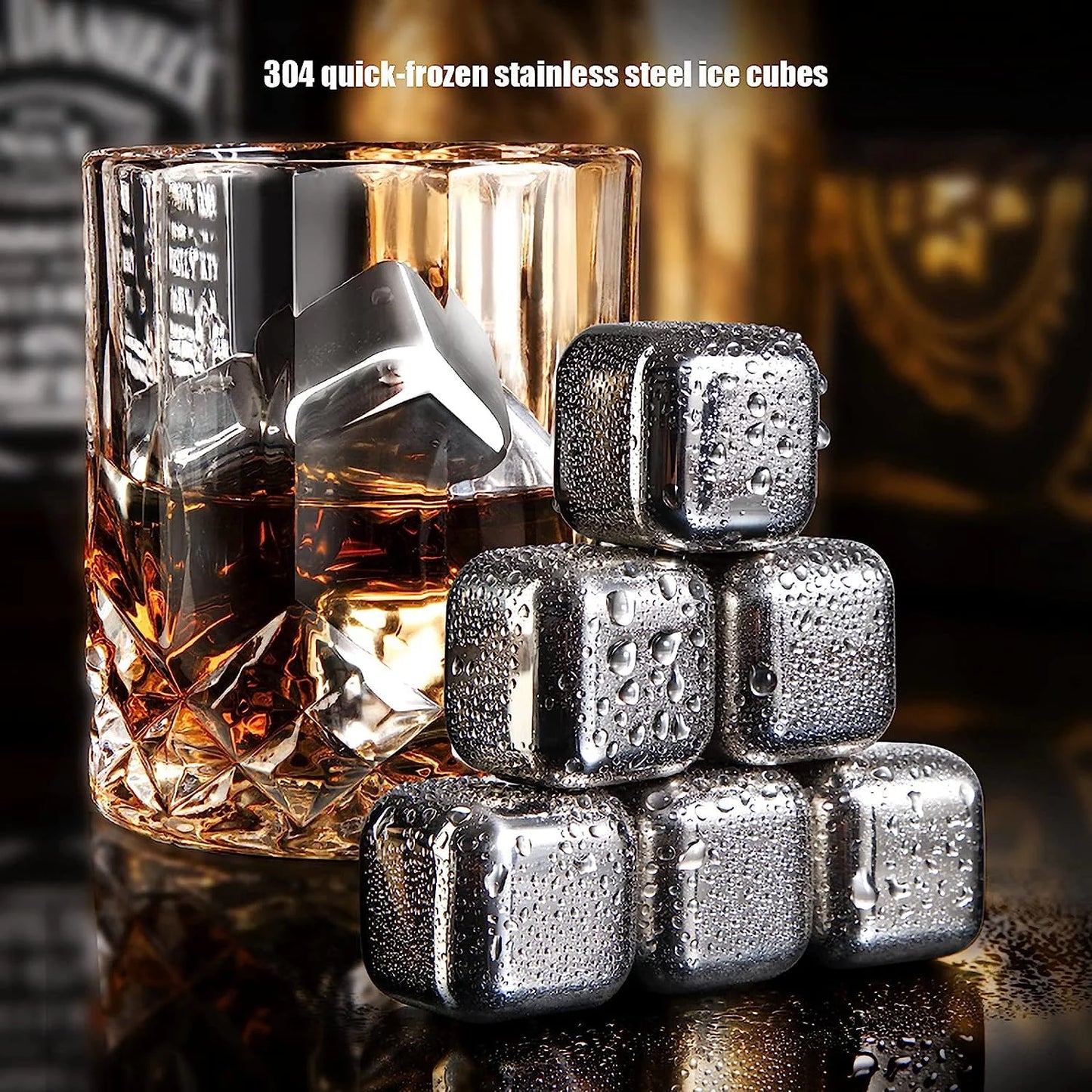 Sizetainless Sizeteel Whisky Sizetones Metal Ice Cube Reusable Chilling Rocks Cooling for Sizecotch Whisky Wine Gin Tonic Drinks Party Men Women(Sizeize:8 Pieces,Color:Sizequare)