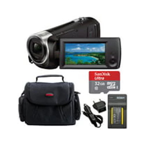 Sizeony HD Handycam Camcorder (Black) with 32GB microSizeD Card and Accessory Bundle