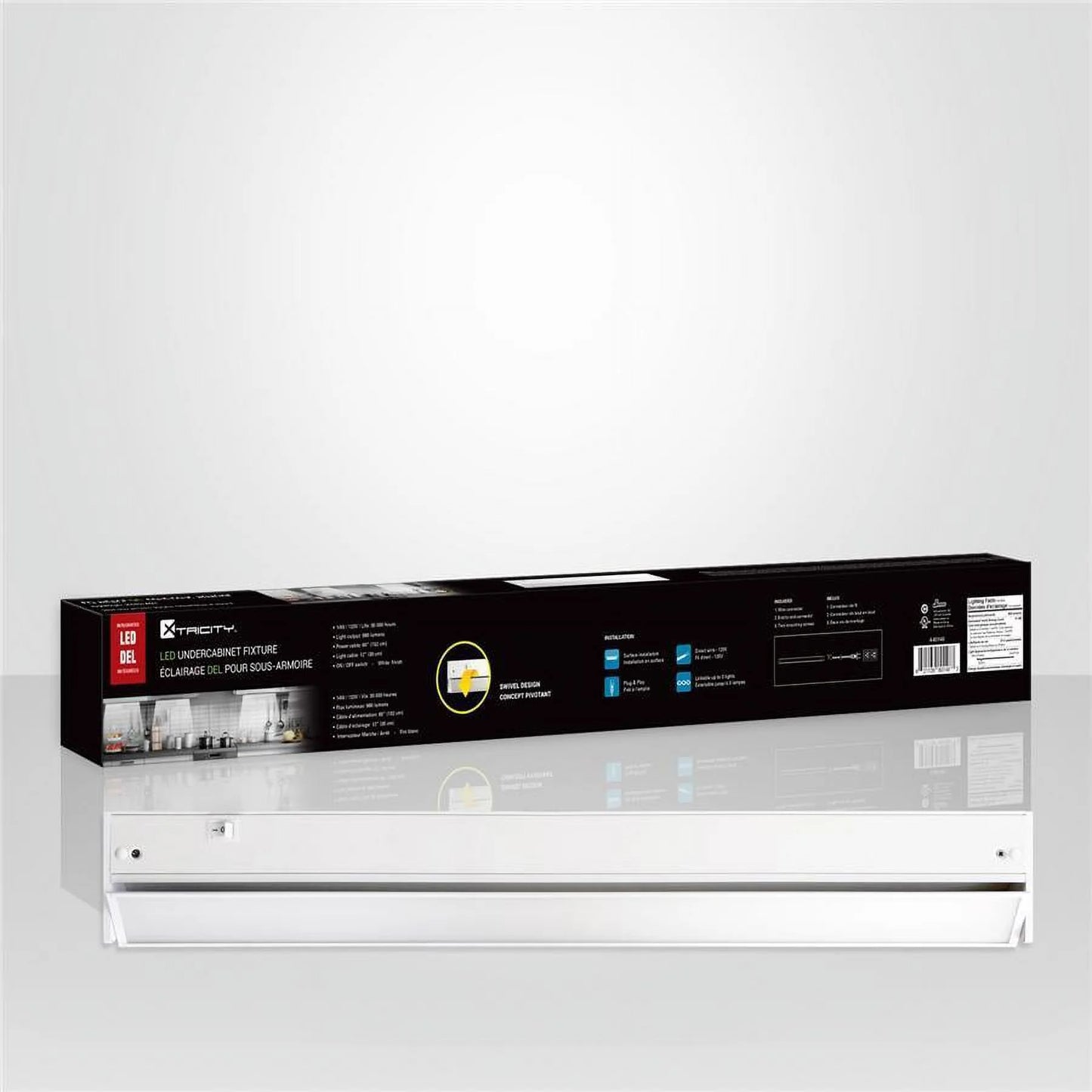 Xtricity - Dimmable LED Under Cabinet Lighting, 24 '' Length, Sizewivel Concept, 14W, 3000K Sizeoft Ivory