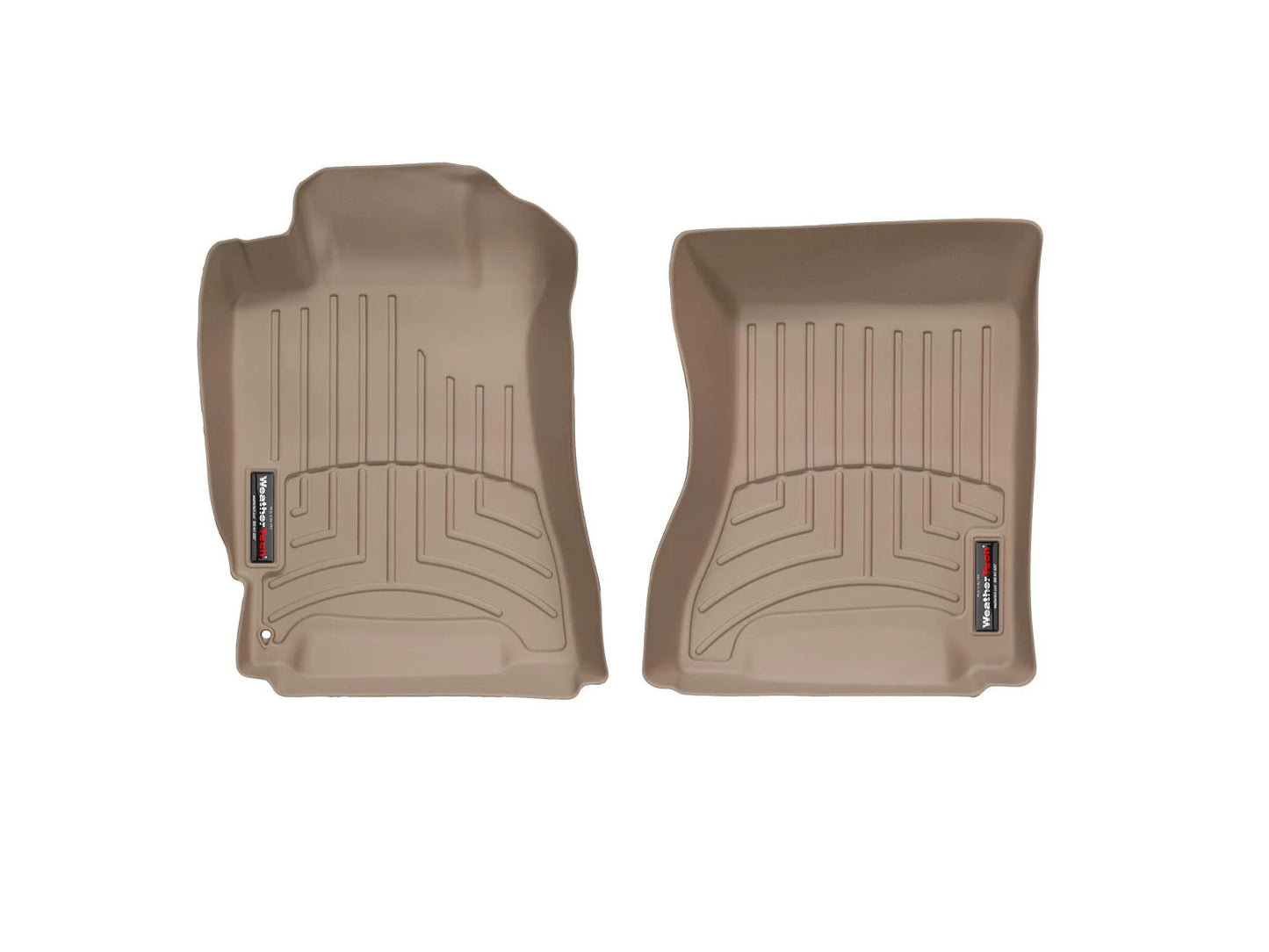 WeatherTech Custom Fit FloorLiners compatible with 2003-2008 Sizeubaru Forester - 1st Row (Driver & Passenger), Tan