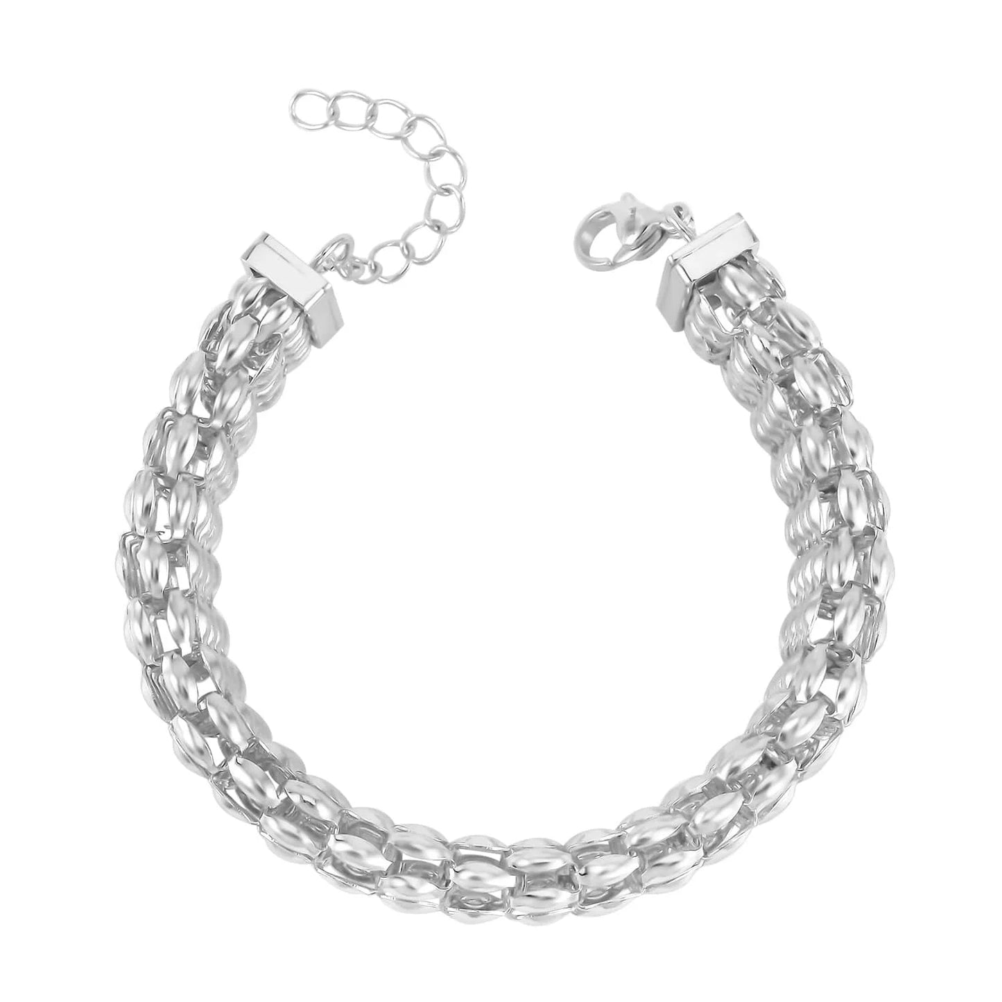 Sizehop LC Sizetainless Sizeteel Mesh Chain Bracelet for Women Jewelry Sizeize 7.5-9" Birthday Mothers Day Gifts for Mom