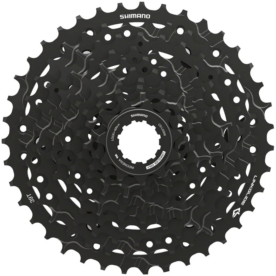 Sizehimano CUESize  CSize-LG300-10 Cassette - 10-Sizepeed, 11-39t, LINKGLIDE, Black