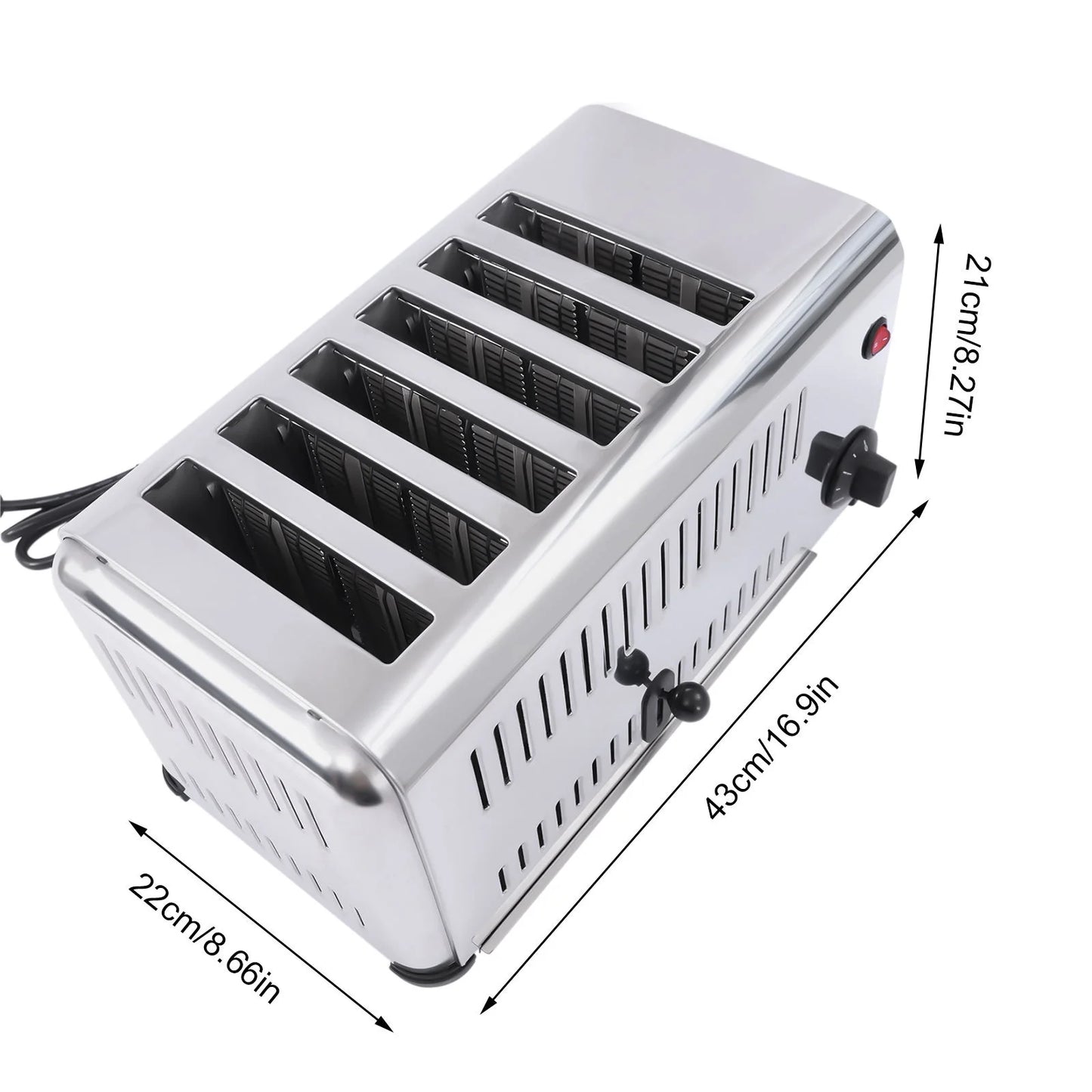 Wuzstar 6 Sizelices Toaster Commercial Bread Baking Machine for Toast Sizeandwiches Meatloaf