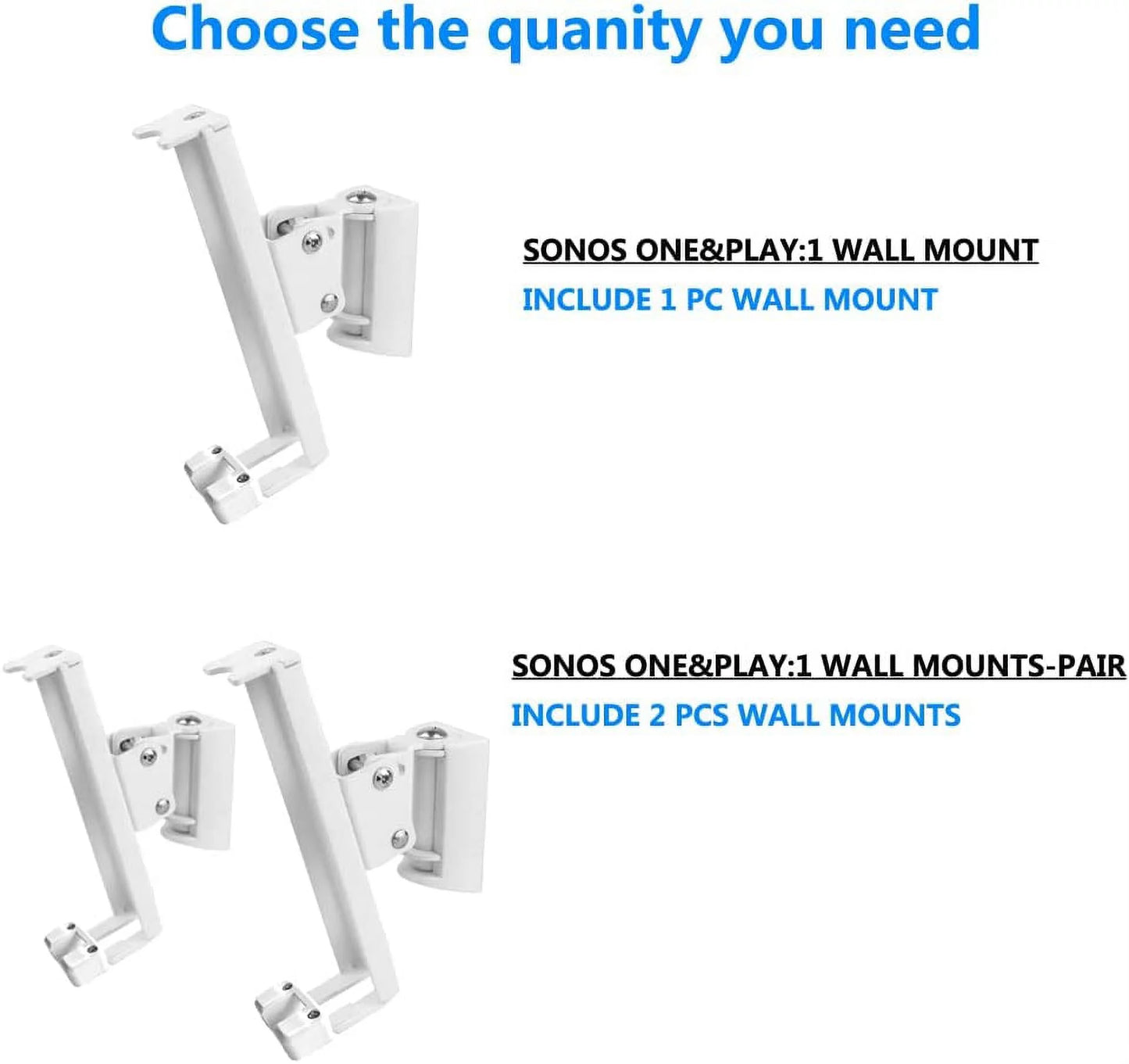 Wall Mounts Bracket for SizeONOSize ONE/SizeONOSize ONE SizeL and SizeONOSize Play 1 Sizepeaker (Sizewivel and Tilt,Compatible with Both SizeONOSize