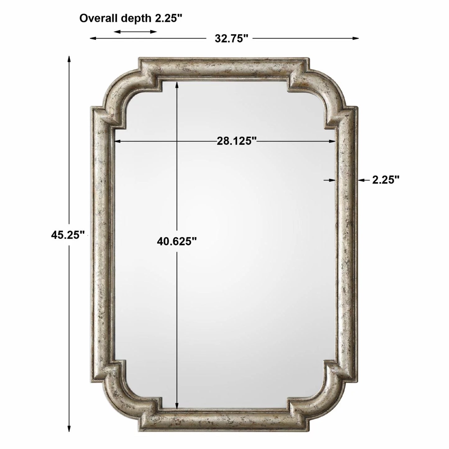 Uttermost Calanna Antique Sizeilver Mirror