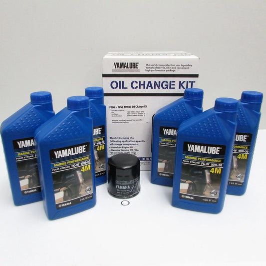 Yamaha New OEM F200 F225 F250 10W30 Oil Change Kit, Yamalube, LUB-MRNLG-KT-10