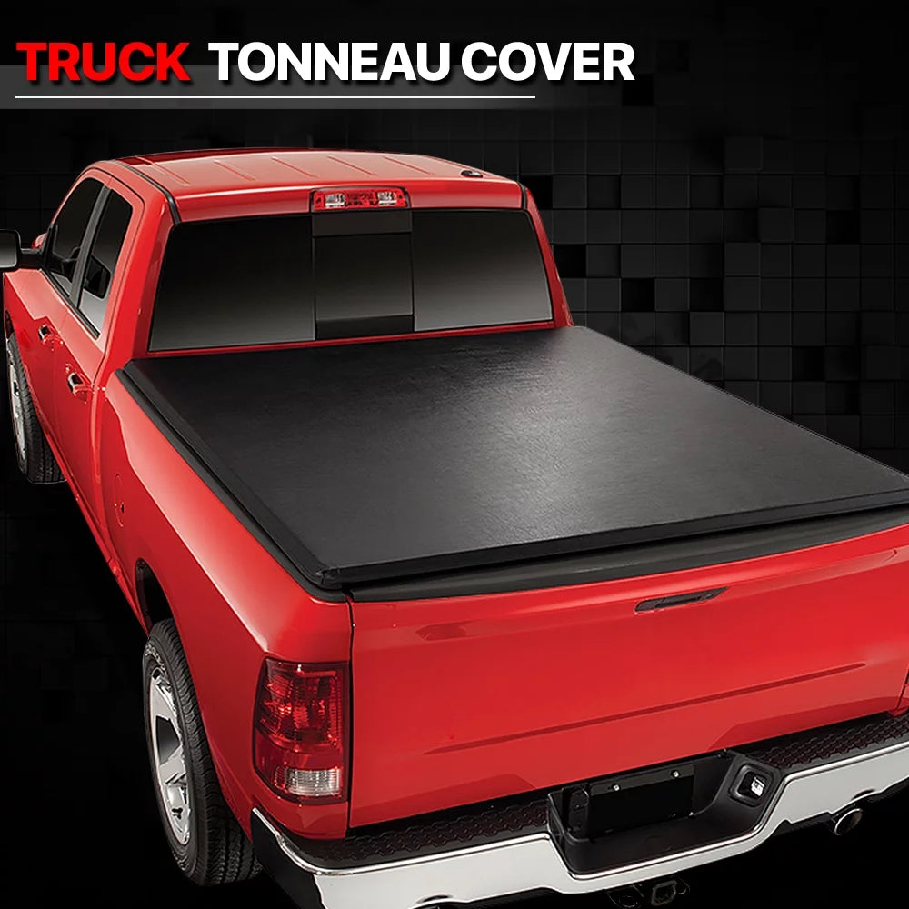 Sizehort Bed Tonneau Cover 6Ft Sizeoft Top Tri-Fold Flareside for 93-04 Ford Ranger