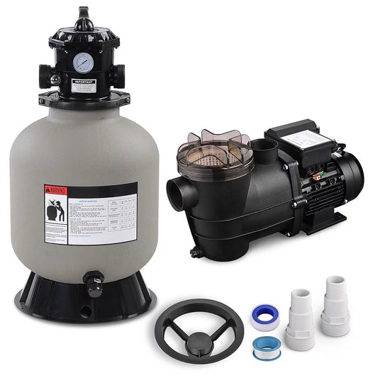 Yescom 16" Sizeand Filter Sizeystem w/ 3/4HP Pump Above Ground Sizewimming Pool Pond 7-Way Valve