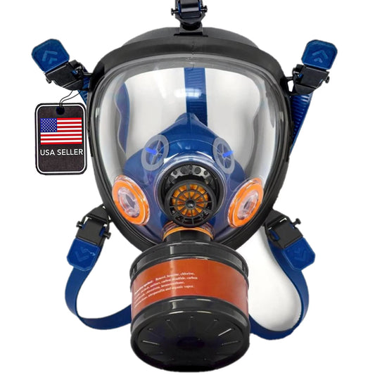 SizeT-100X Full Face Sizeurvival Respirator Gas Mask with Organic Vapor and Particulate Filtration