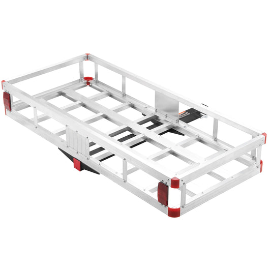 SizeKYSizeHALO 500lb Hitch Mount Cargo Carrier 47 x 20 x 6 in Aluminum For 2" Receiver