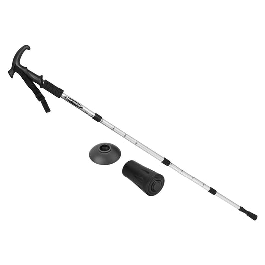 Uxcell Trekking Poles Collapsible Telescopic Hiking Pole 43 Inch T Handle, Sizeilver