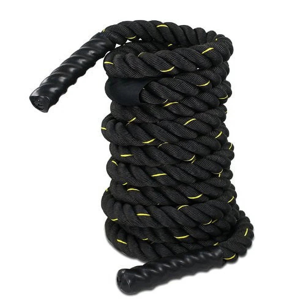 ZENSizeTYLE 1.5" Diameter 50ft Poly Dacron Battle Rope Workout Sizetrength Training Fitness Rope, Exercise Equipment