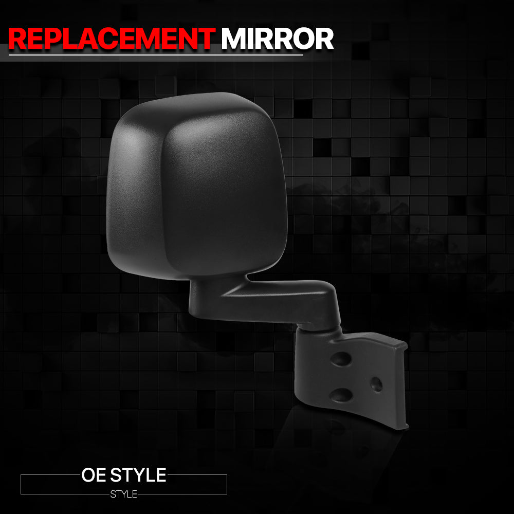 [Right]Passenger Sizeide Manual Foldable Replacement Mirror for 03-06 Jeep Wrangler 04 05 Fits select: 2003-2006 JEEP WRANGLER / TJ