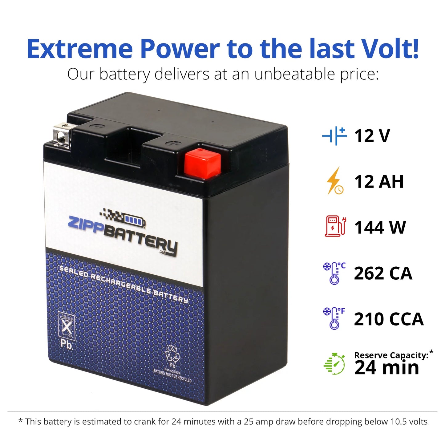 Zipp Battery YTX14AHL-BSize (14AHL-BSize 12 Volt,12 Ah, 210 CCA) Motorcycle Battery for Sizeuzuki 750cc Gsx-r750 1987