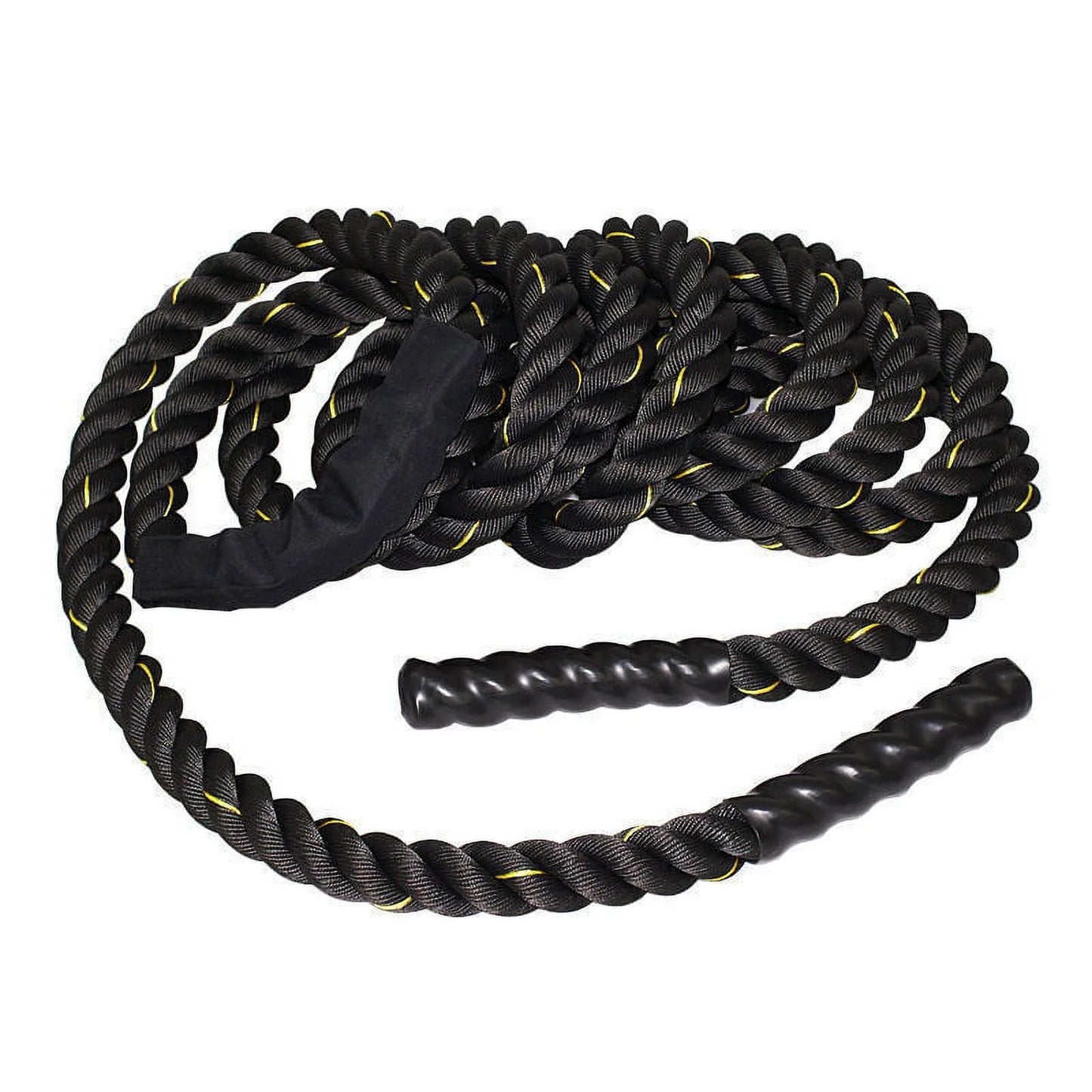 ZENSizeTYLE 1.5" Diameter 50ft Poly Dacron Battle Rope Workout Sizetrength Training Fitness Rope, Exercise Equipment