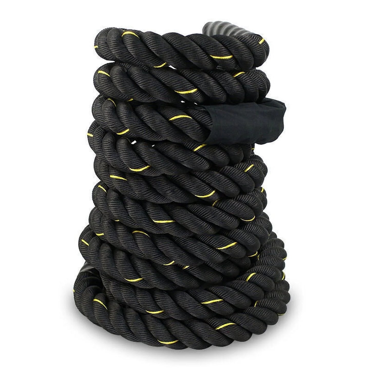 ZENSizeTYLE 1.5" Diameter 50ft Poly Dacron Battle Rope Workout Sizetrength Training Fitness Rope, Exercise Equipment