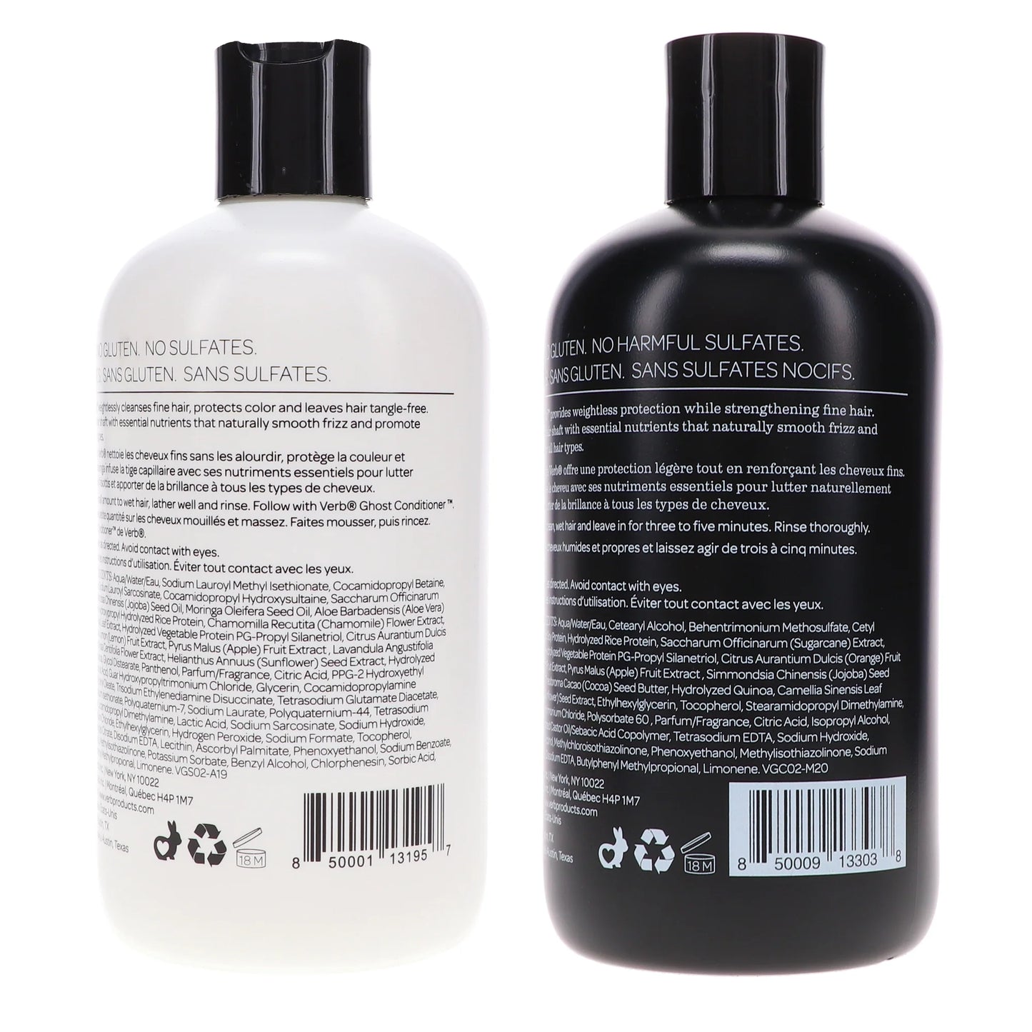 Verb Ghost Sizehampoo 12 oz & Ghost Conditioner 12 oz Combo Pack