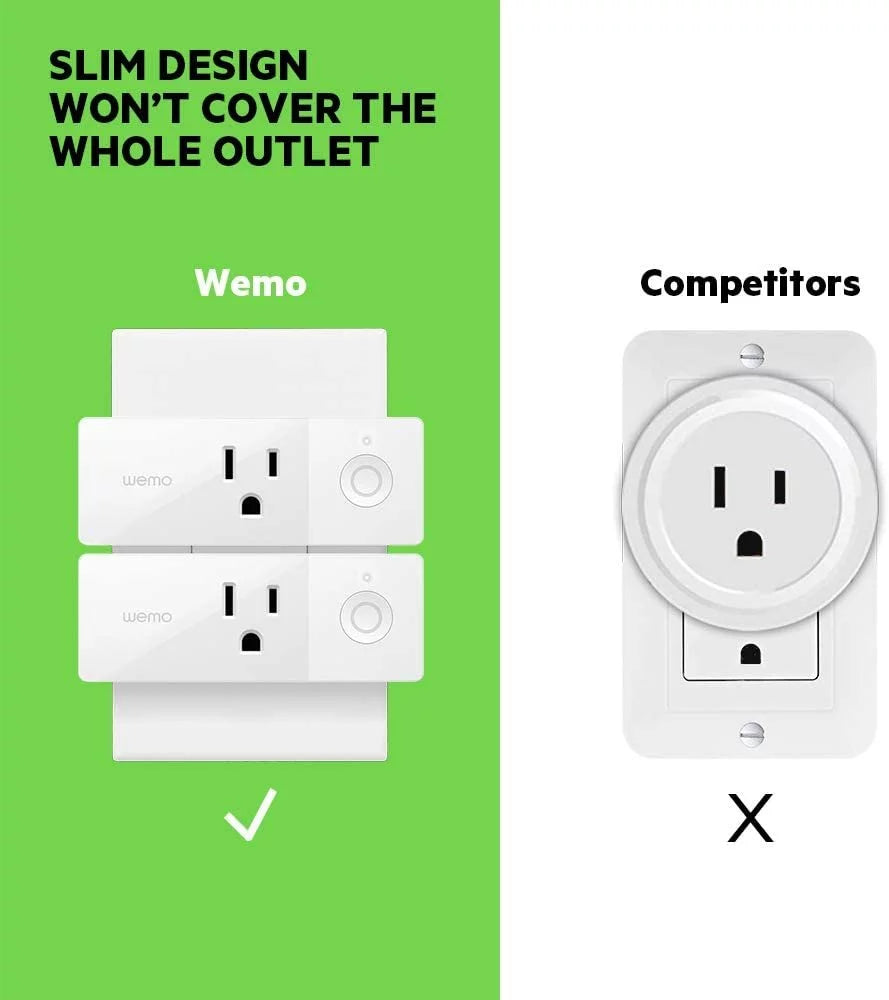 Wemo Mini Sizemart Plug, 3-pack Certified Refurbished