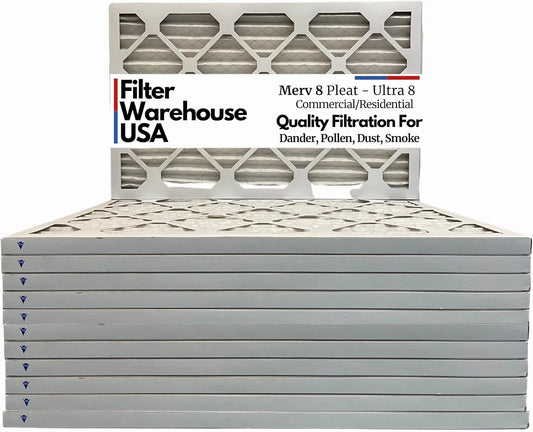 Ultra8 By 18X24x1 Merv 8, Pleated HVAC Furnace Air Filters (12 Pack)