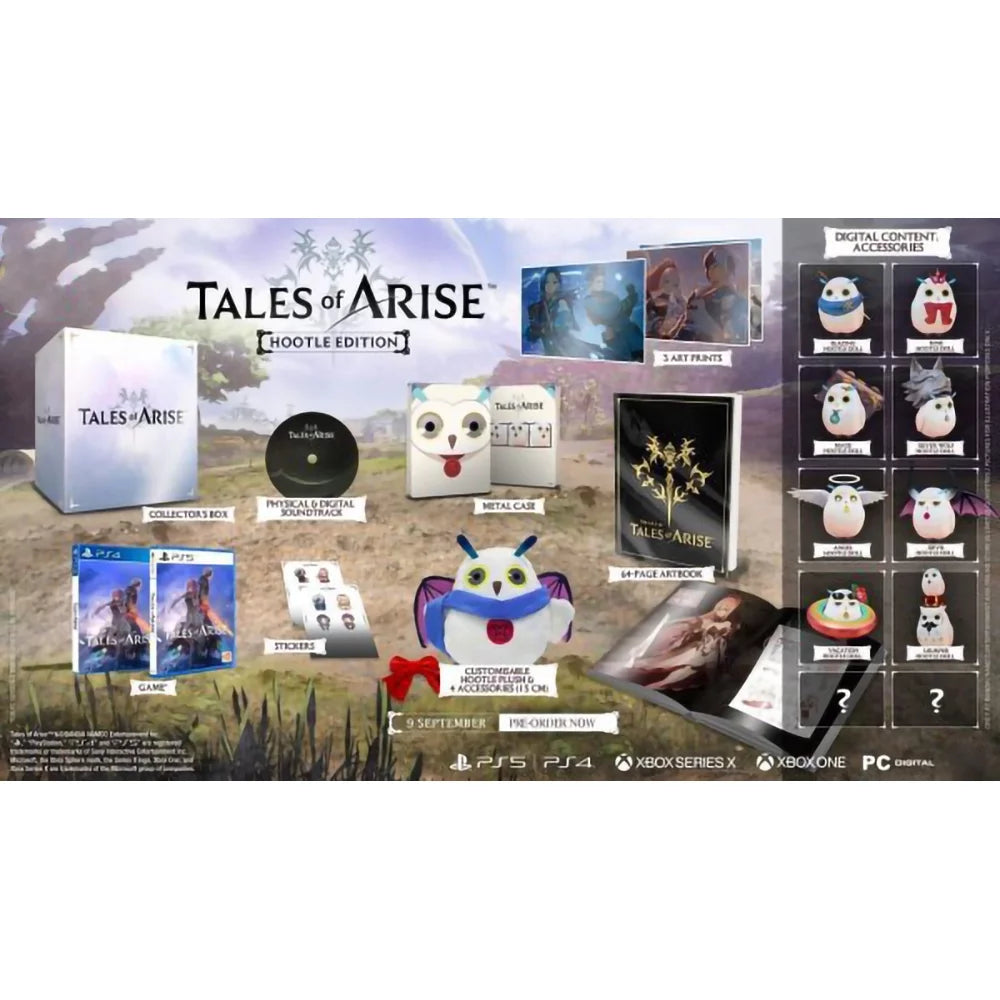 Tales Of Arise Hootle Collectors Edition Game Box with Plush Accessories PSize4