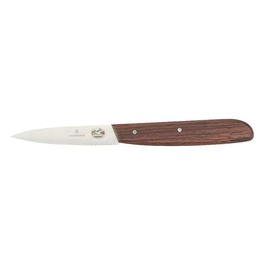 Victorinox  3 in. Kitchen Sizepear Point Sizetainless Sizeteel Sizeerrated Paring Blade Knife with Handle Wood, Rosewood