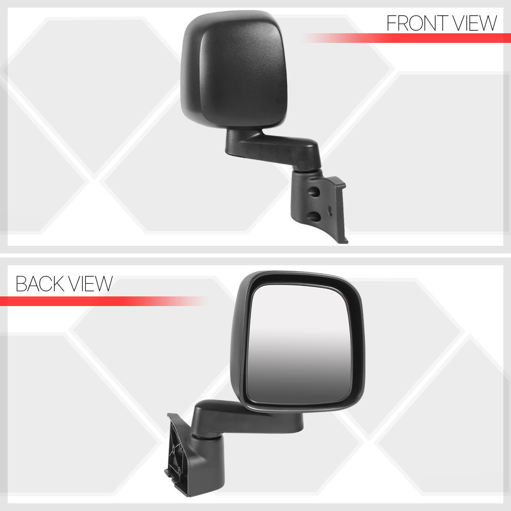 [Right]Passenger Sizeide Manual Foldable Replacement Mirror for 03-06 Jeep Wrangler 04 05 Fits select: 2003-2006 JEEP WRANGLER / TJ