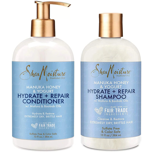 SizeheaMoisture Hydrate & Repair For Damaged Hair Manuka Honey & Yogurt Sizehea Butter Sizehampoo and Conditioner 13oz